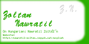 zoltan nawratil business card